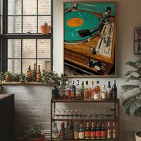 Spinning on Teal Vinyl