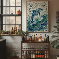 Breaking Free: Watercolor Leaping Dolphin