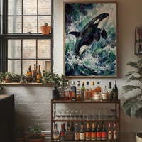 Breach: Watercolor Orca Study