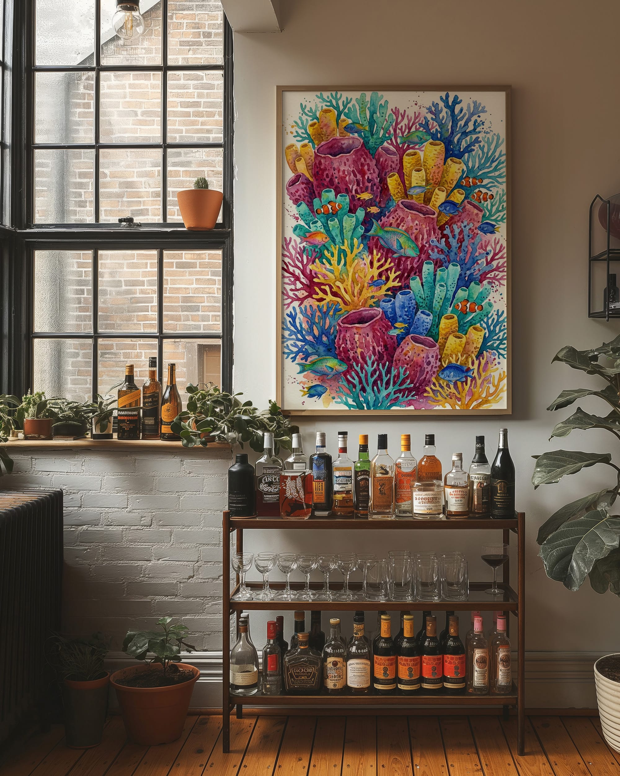 Coral Garden: Watercolor Reef Ecosystem Study