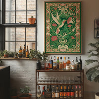 Hummingbird & Morning Glory: Art Nouveau Pattern Study