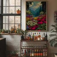 Wildflower Vista: Retro National Park Poster