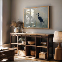 Heron in the Marsh Grass