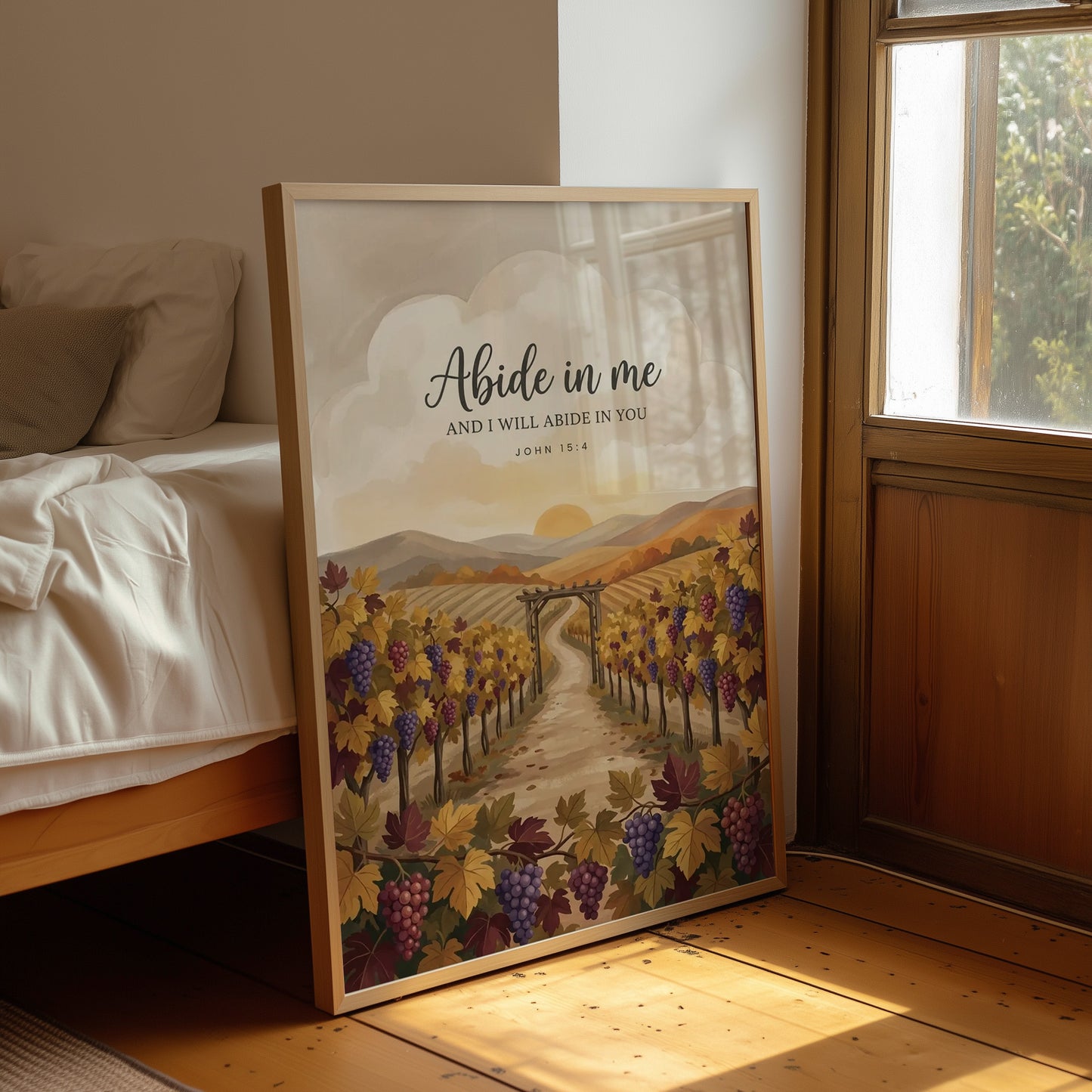 Abide in Me: Vineyard Scripture Print