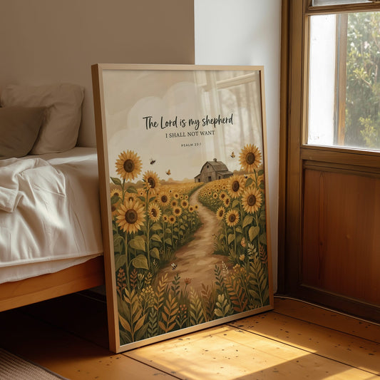 The Lord Is My Shepherd: Sunflower Barn Path