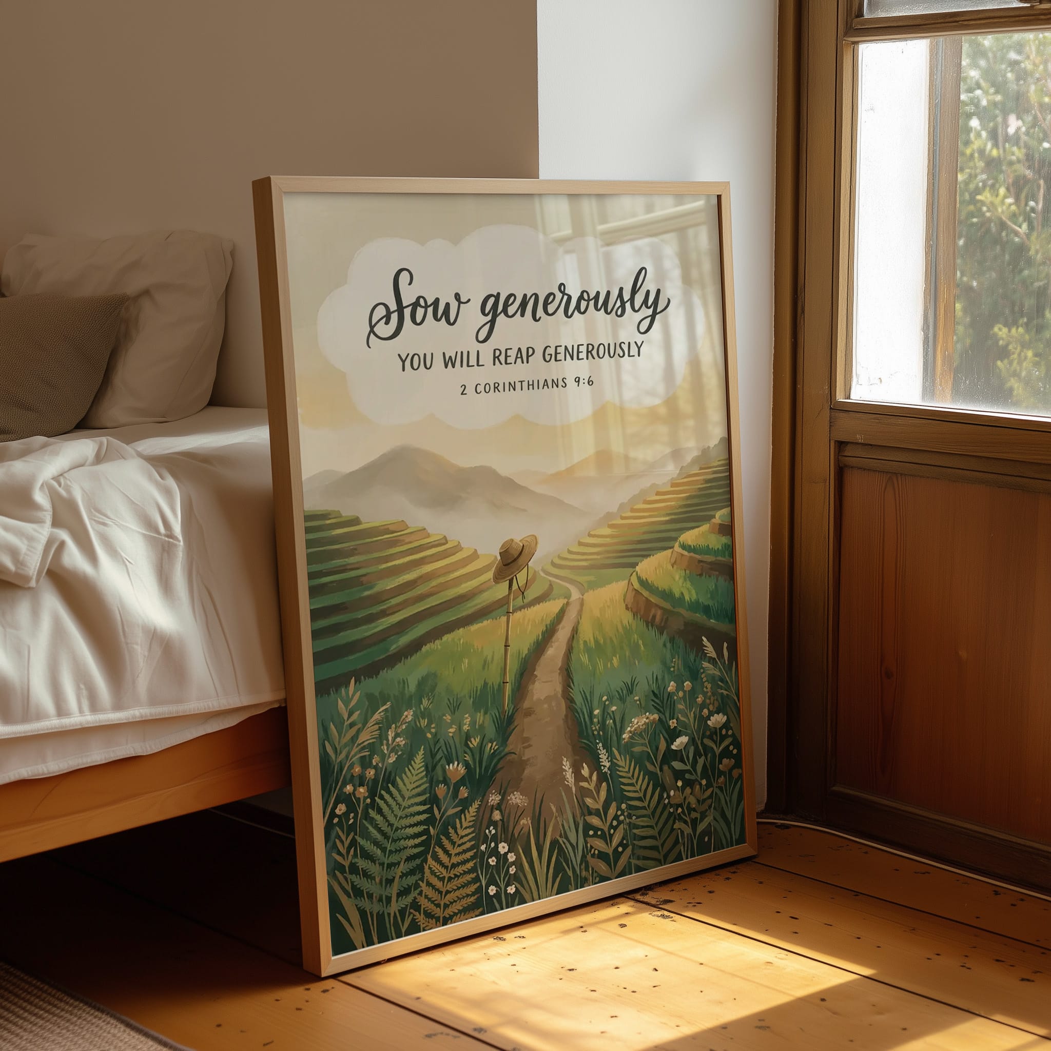 Sow Generously: Terraced Rice Field Path