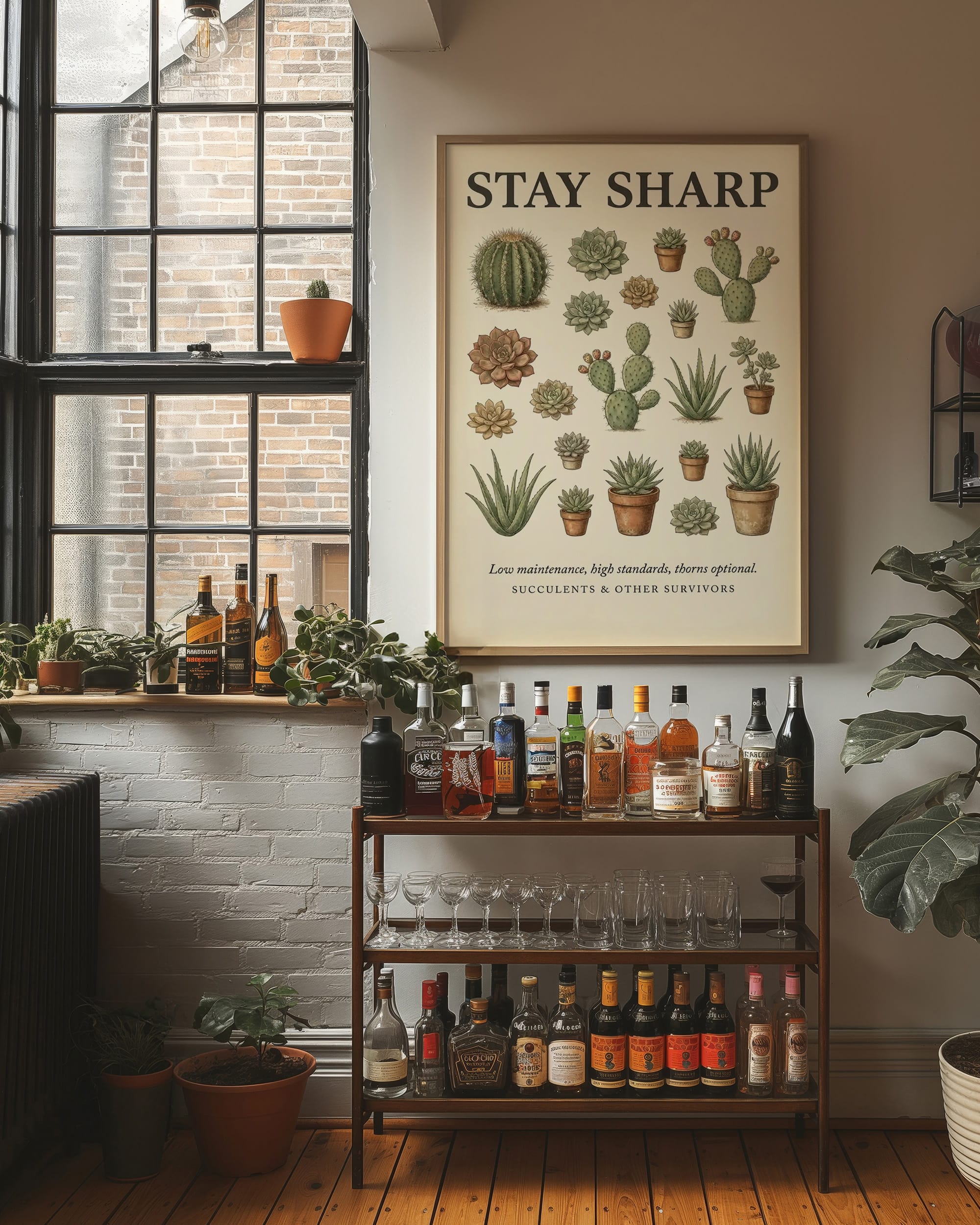 Stay Sharp: Vintage Succulent & Cactus Chart