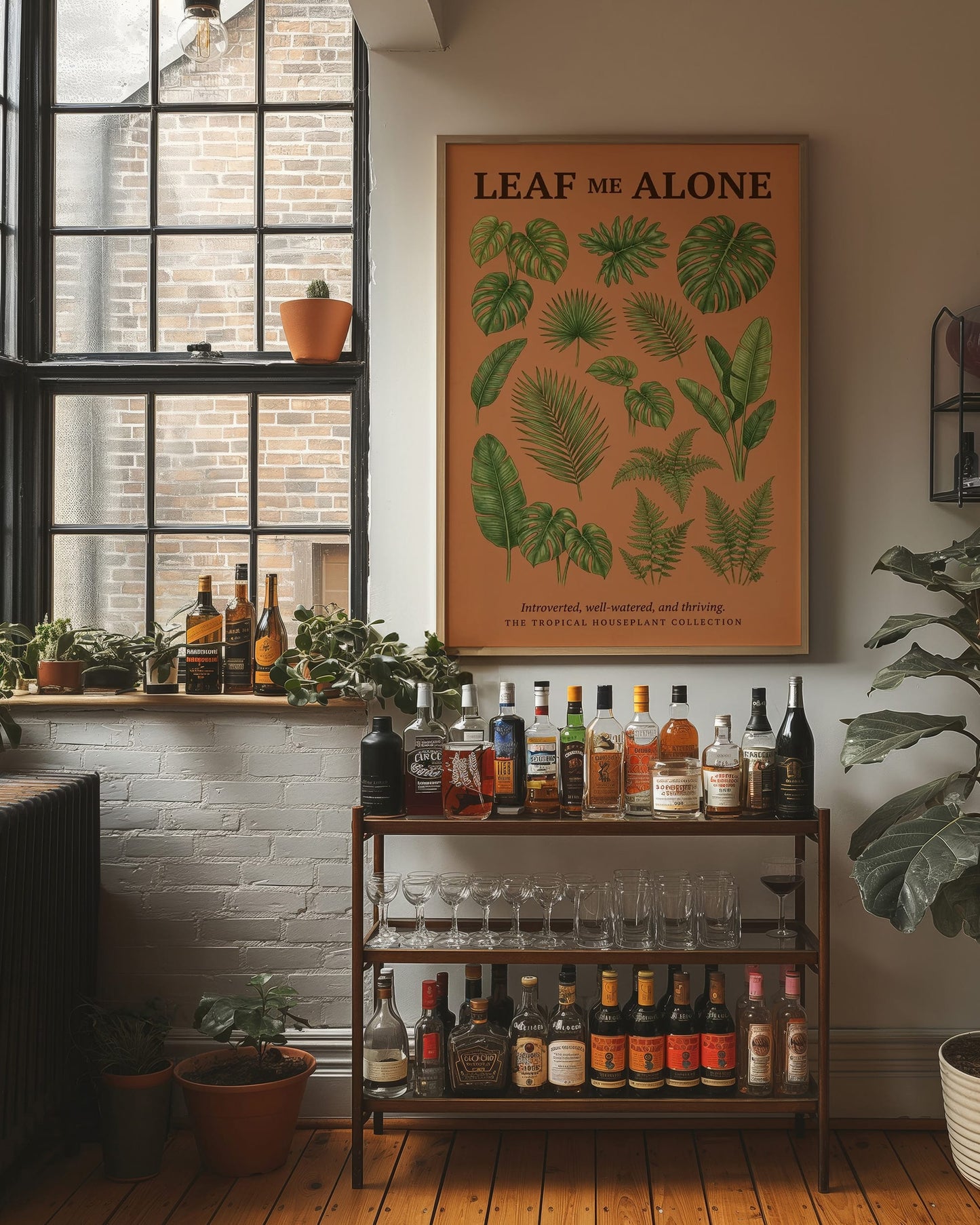 Leaf Me Alone: Vintage Tropical Houseplant Chart