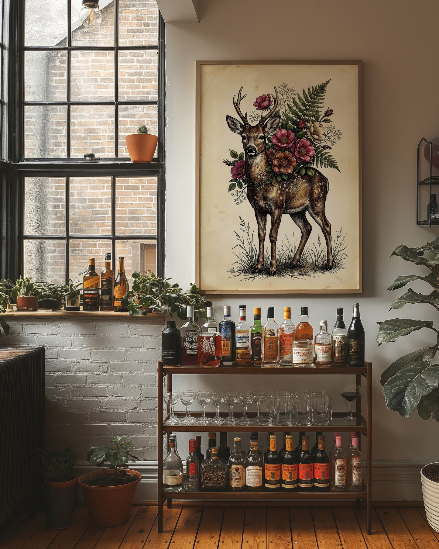 Antlers and Wild Roses