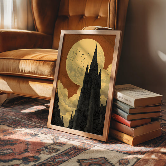 Cathedral Under a Copper Moon