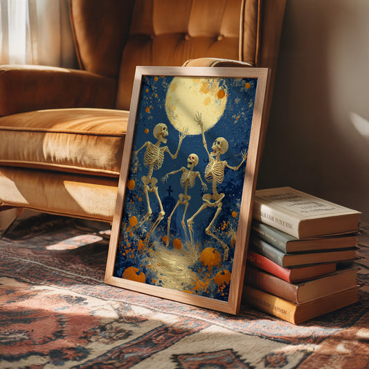 Skeletons Dance Beneath the Harvest Moon