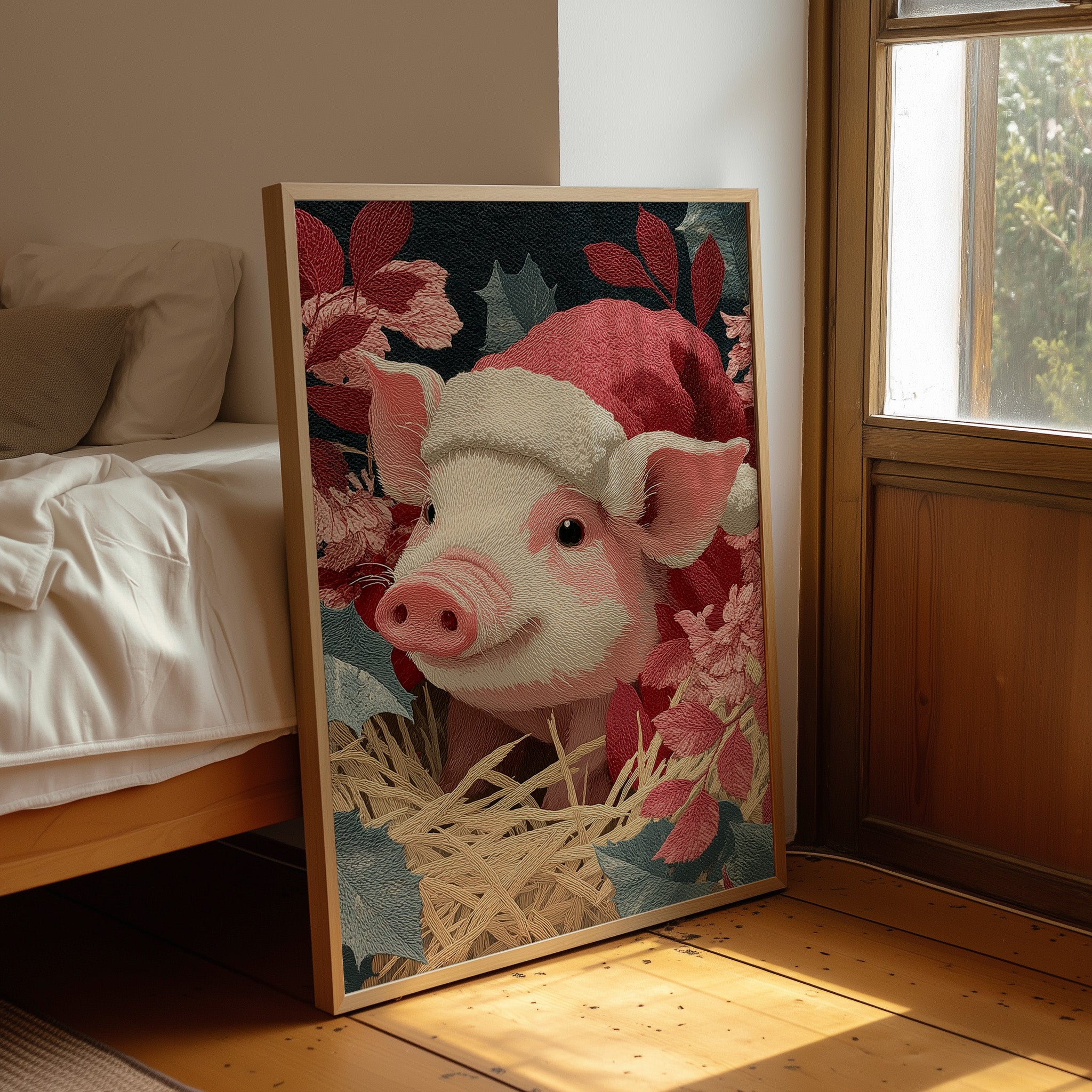 Piglet in Holiday Bloom