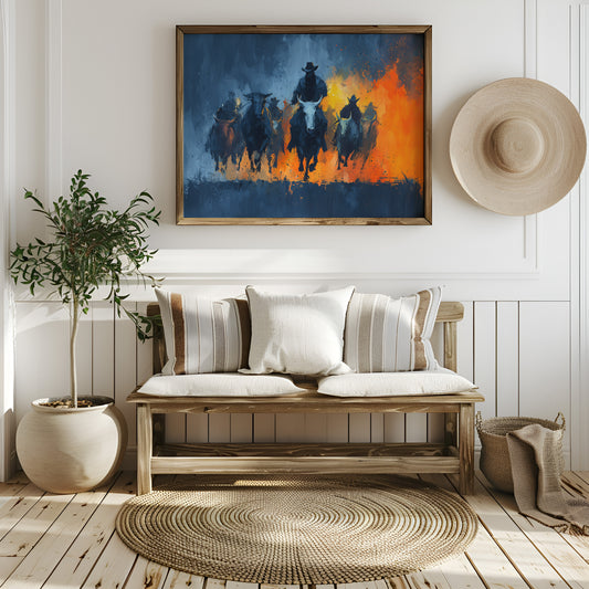 Cattle Drive Through Fire