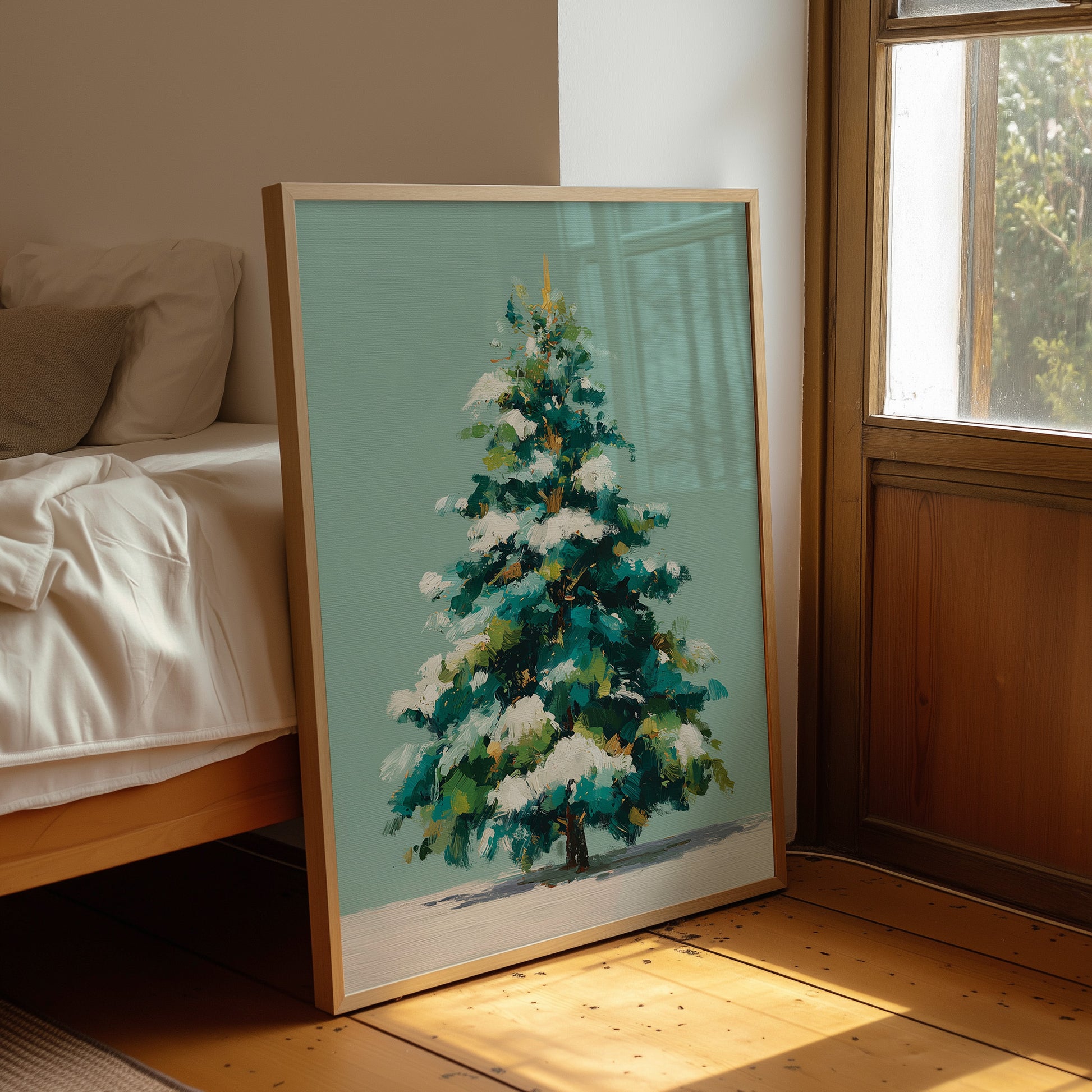 Evergreen in Winter Light