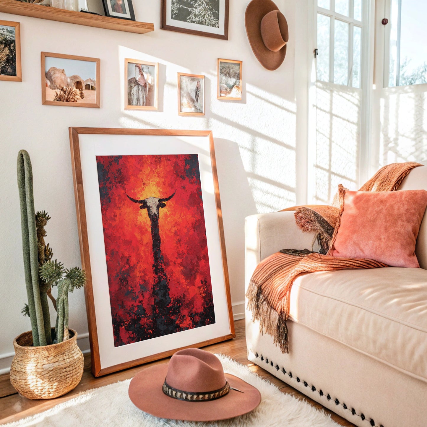 Longhorn Skull, Blaze of Red