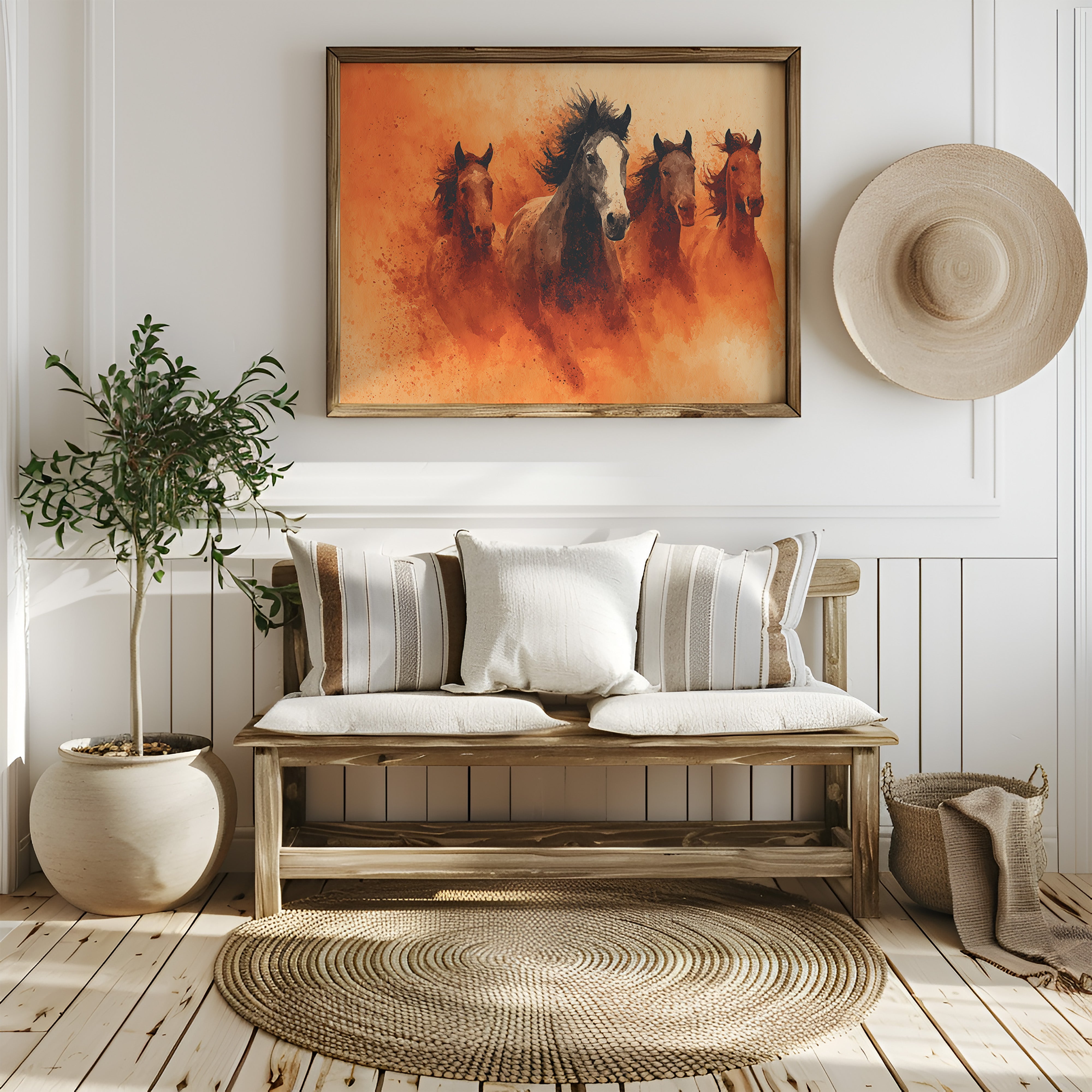 Wild Herd in Amber Dust