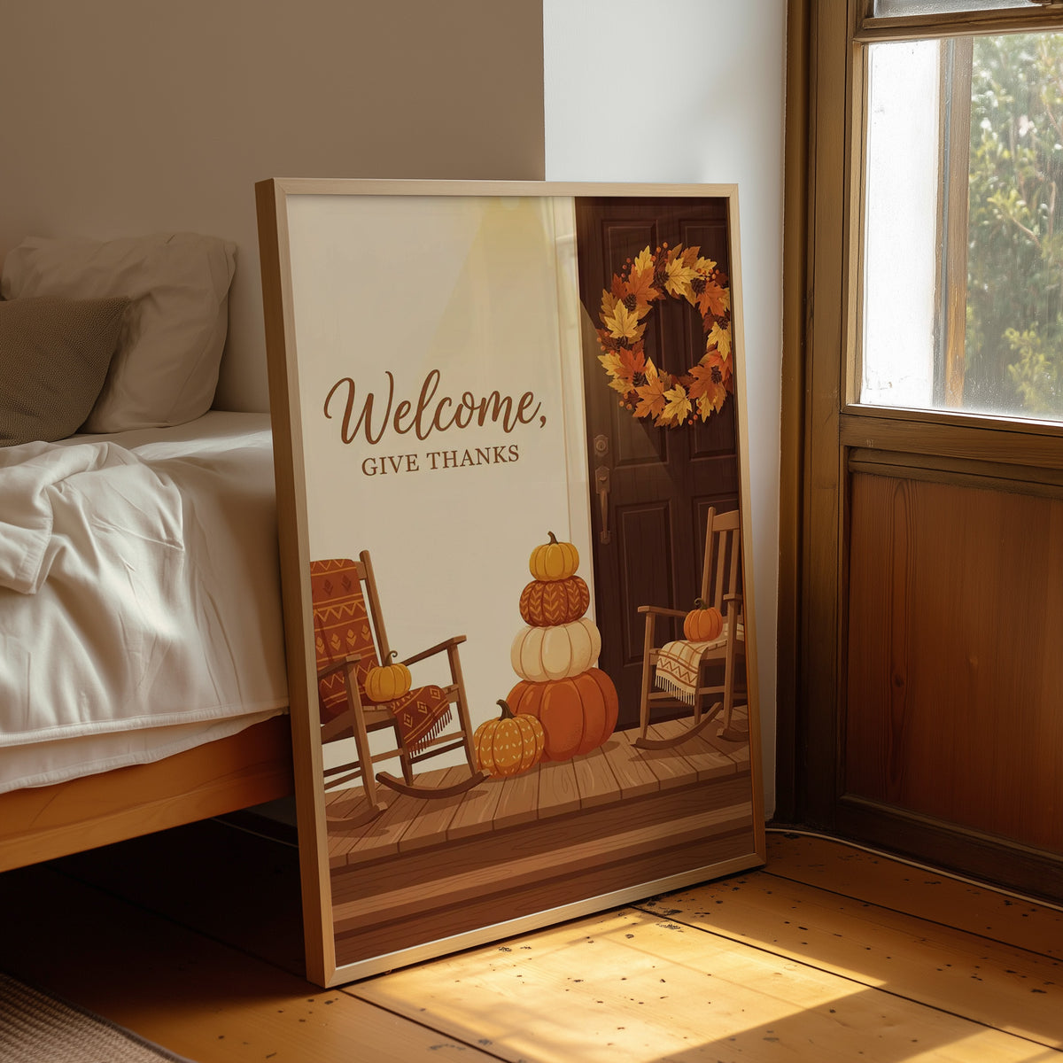 Welcome, Give Thanks: Pumpkins Holding the Seats