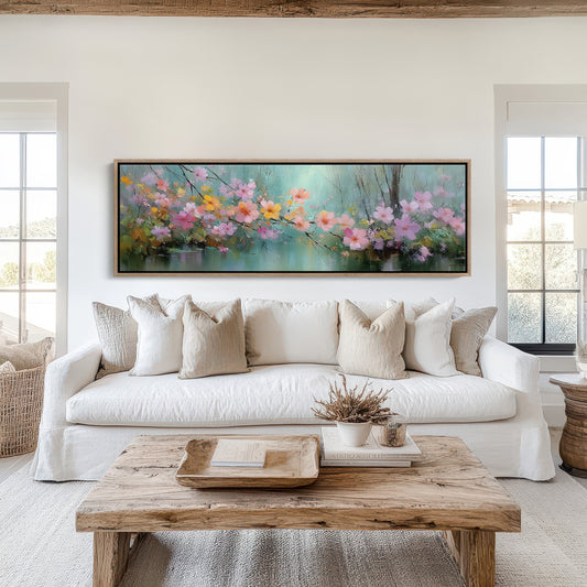Blossoms Drifting Over Quiet Water