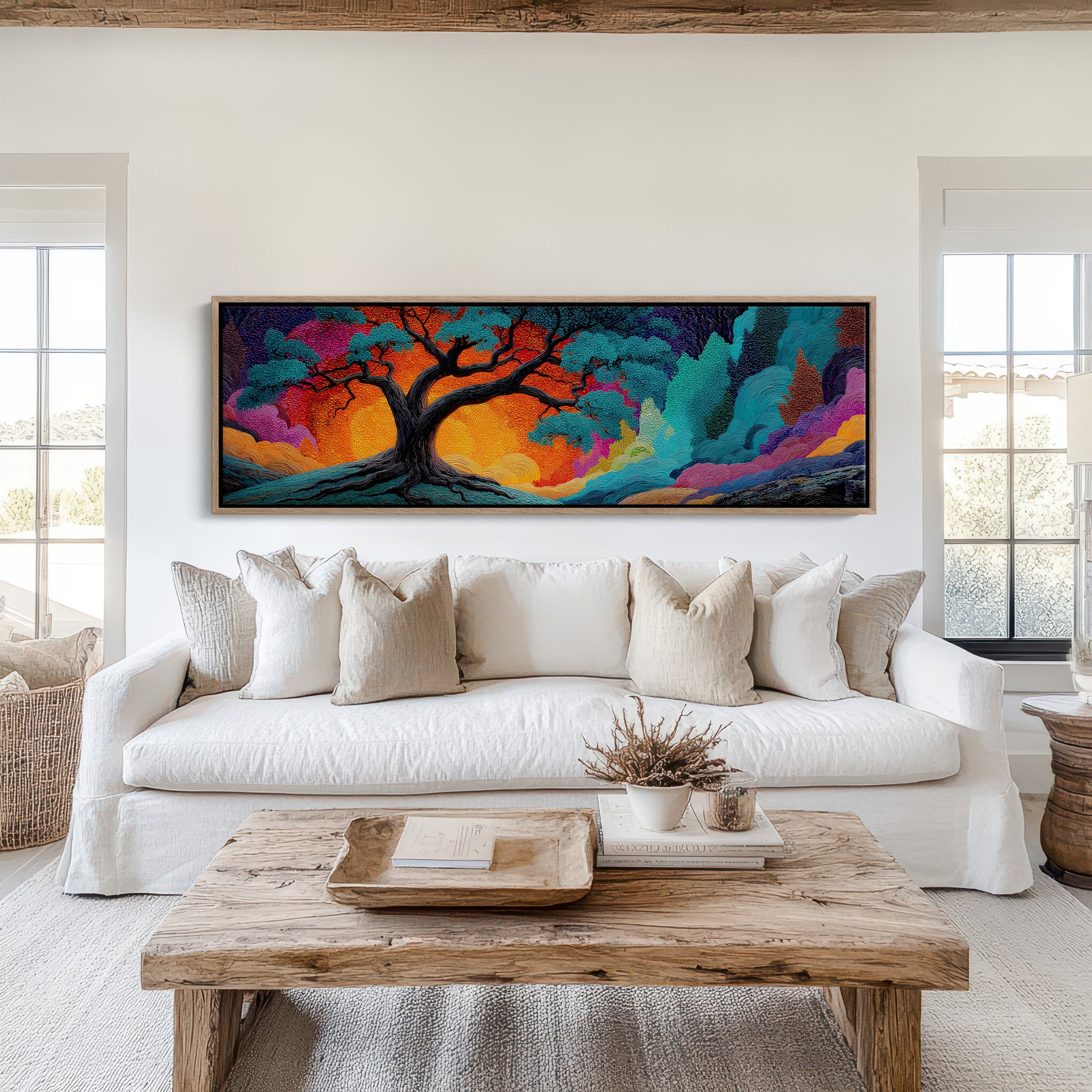 Ember Sky Beneath the Ancient Oak