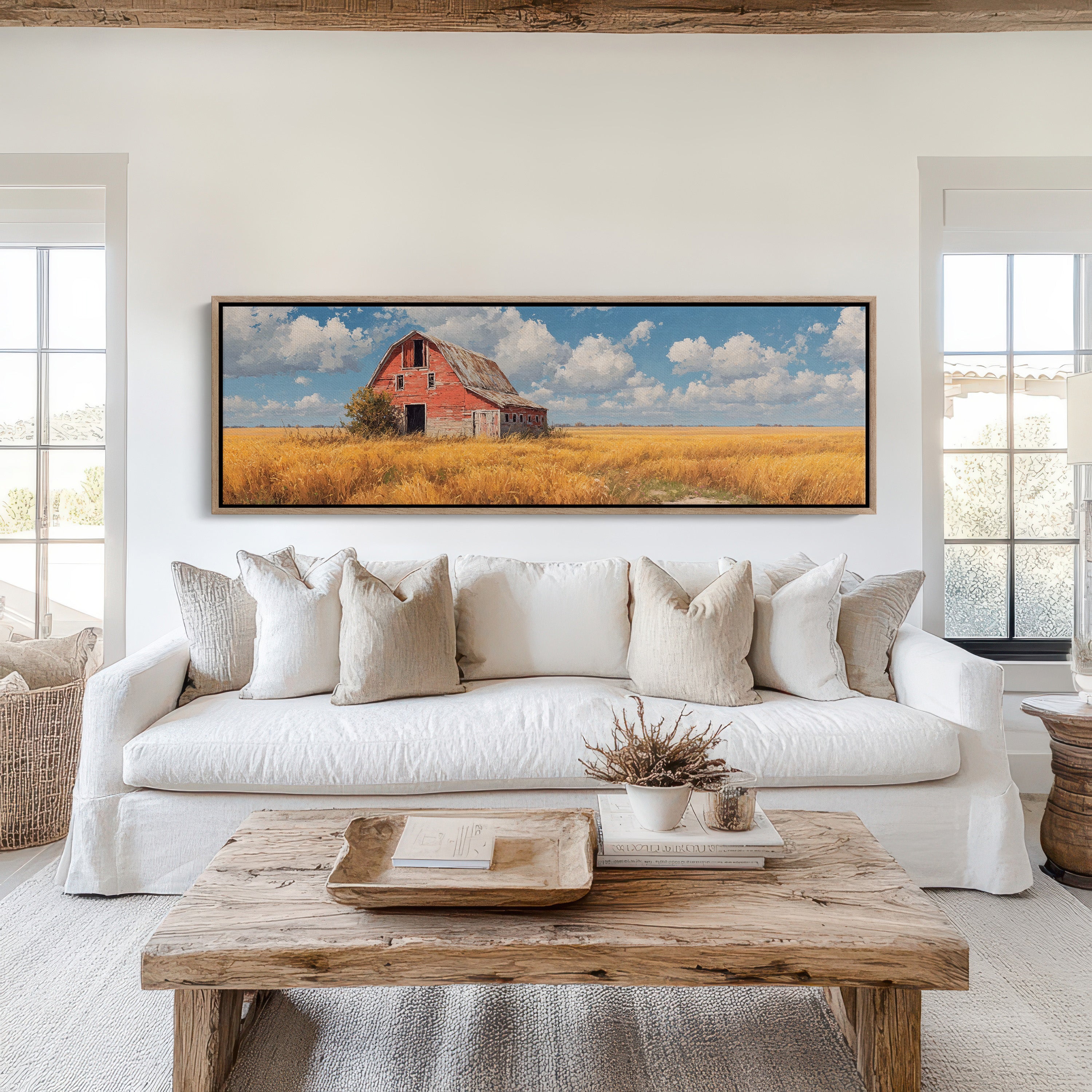 Golden Fields Red Barn