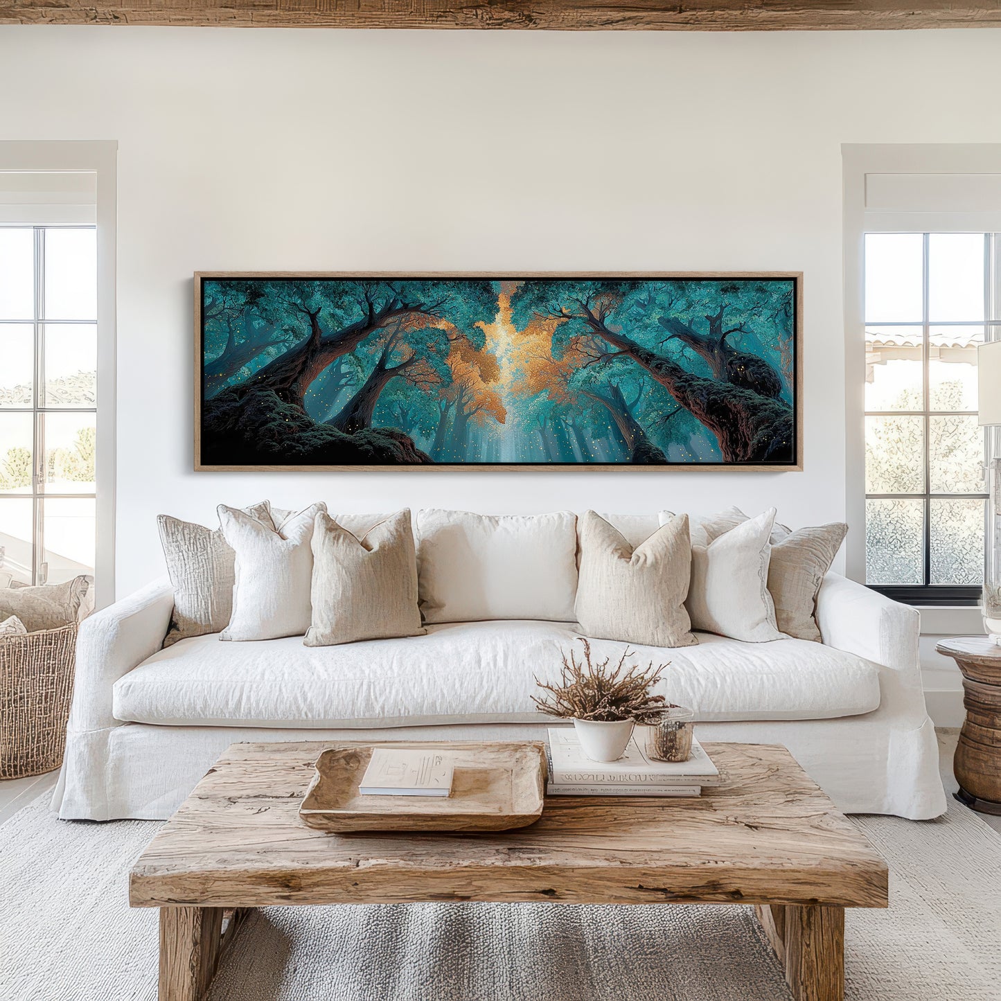 Golden Light Through the Enchanted Forest