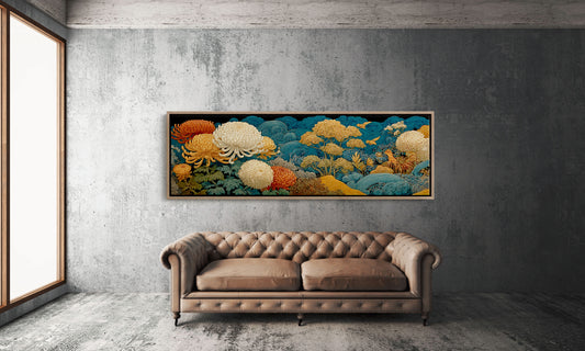 Golden Chrysanthemums In Indigo Tide