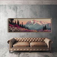 Wildflowers Beneath the Blushing Peaks
