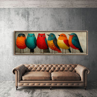 A Colorful Gathering on the Wire