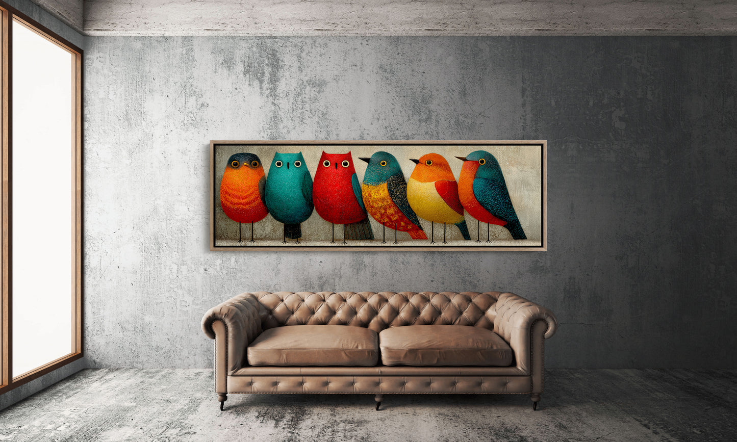 A Colorful Gathering on the Wire