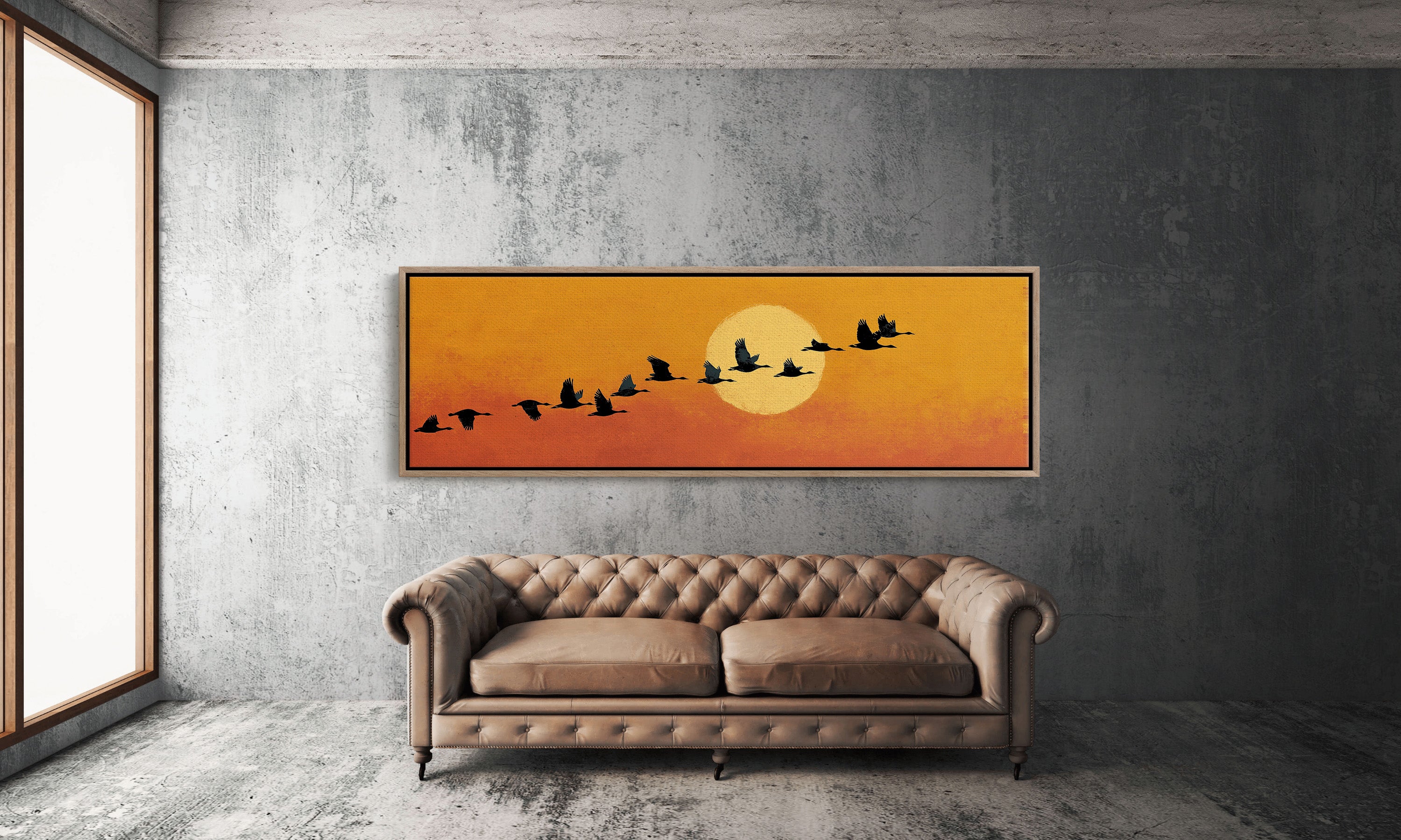 Wild Geese Across the Setting Sun
