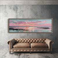 Blush Horizon Coastal Sunset
