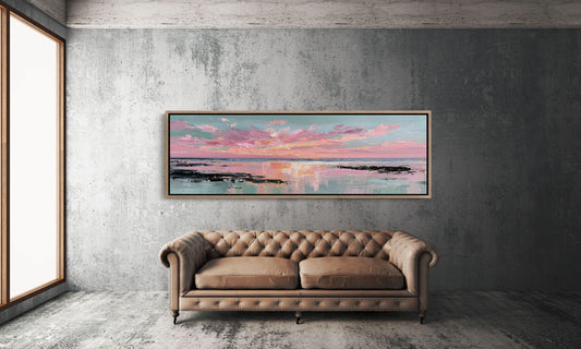 Blush Horizon Coastal Sunset