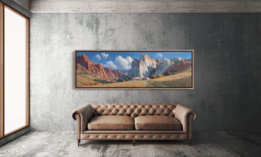 Valley Home Beneath Stone Giants