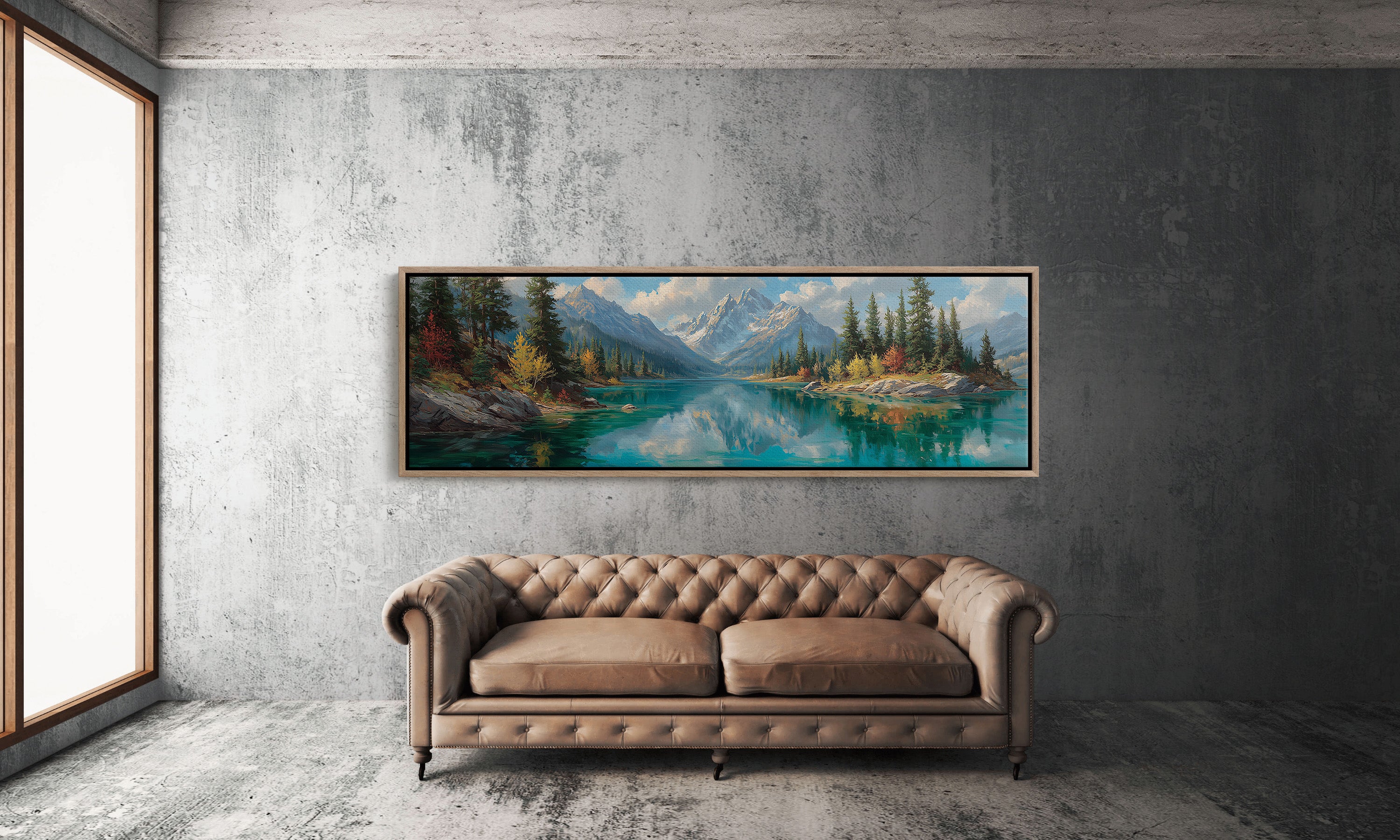 Alpine Lake Beneath Autumn Peaks