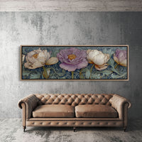 Victorian Peonies In Midnight Garden