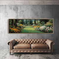 Sunlit Garden Path in Bloom