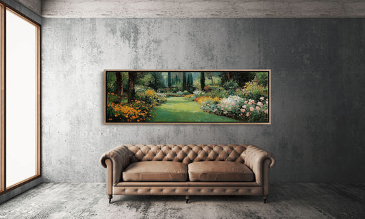 Sunlit Garden Path in Bloom