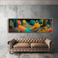 Colorful Dream Forest Under Starry Sky