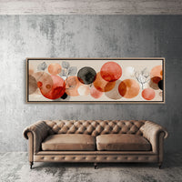 Terracotta Circles and Botanical Line Art
