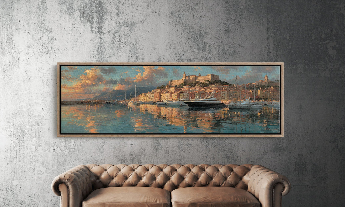 Golden Harbor at Mediterranean Sunset