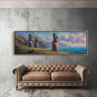 Easter Island Moai Coastal Sunset