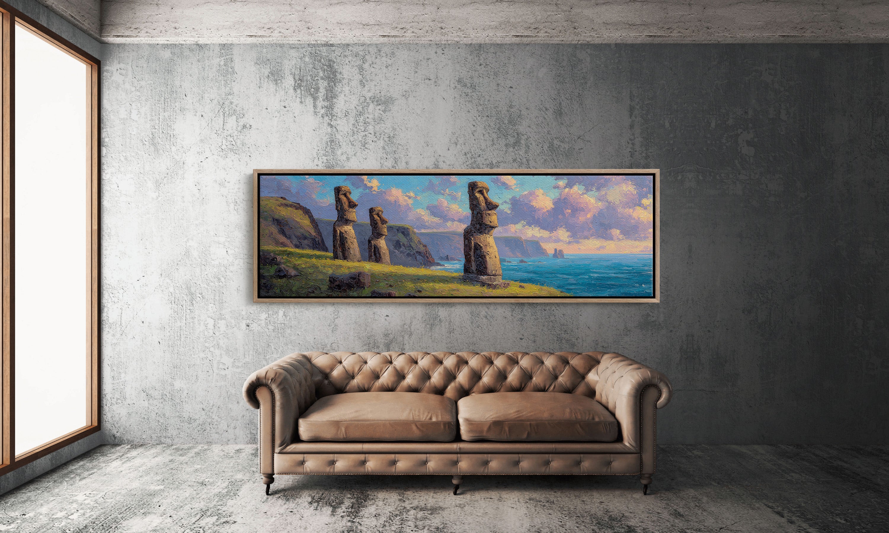 Easter Island Moai Coastal Sunset