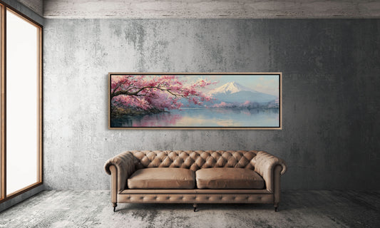 Cherry Blossoms and Mount Fuji Lake