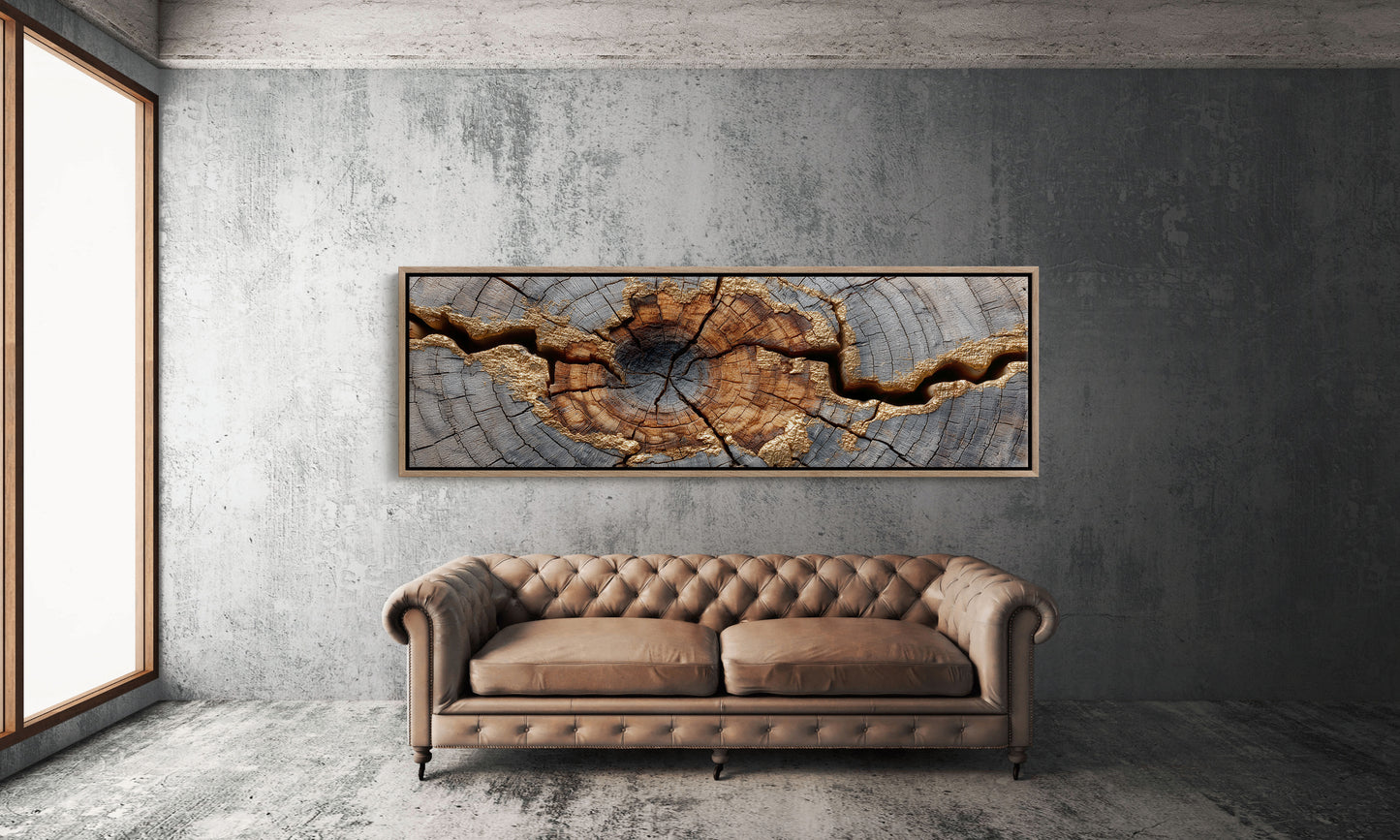 Gold Veins Through Ancient Wood