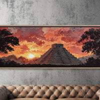 Sunset Over the Ancient Pyramid