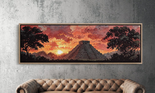 Sunset Over the Ancient Pyramid