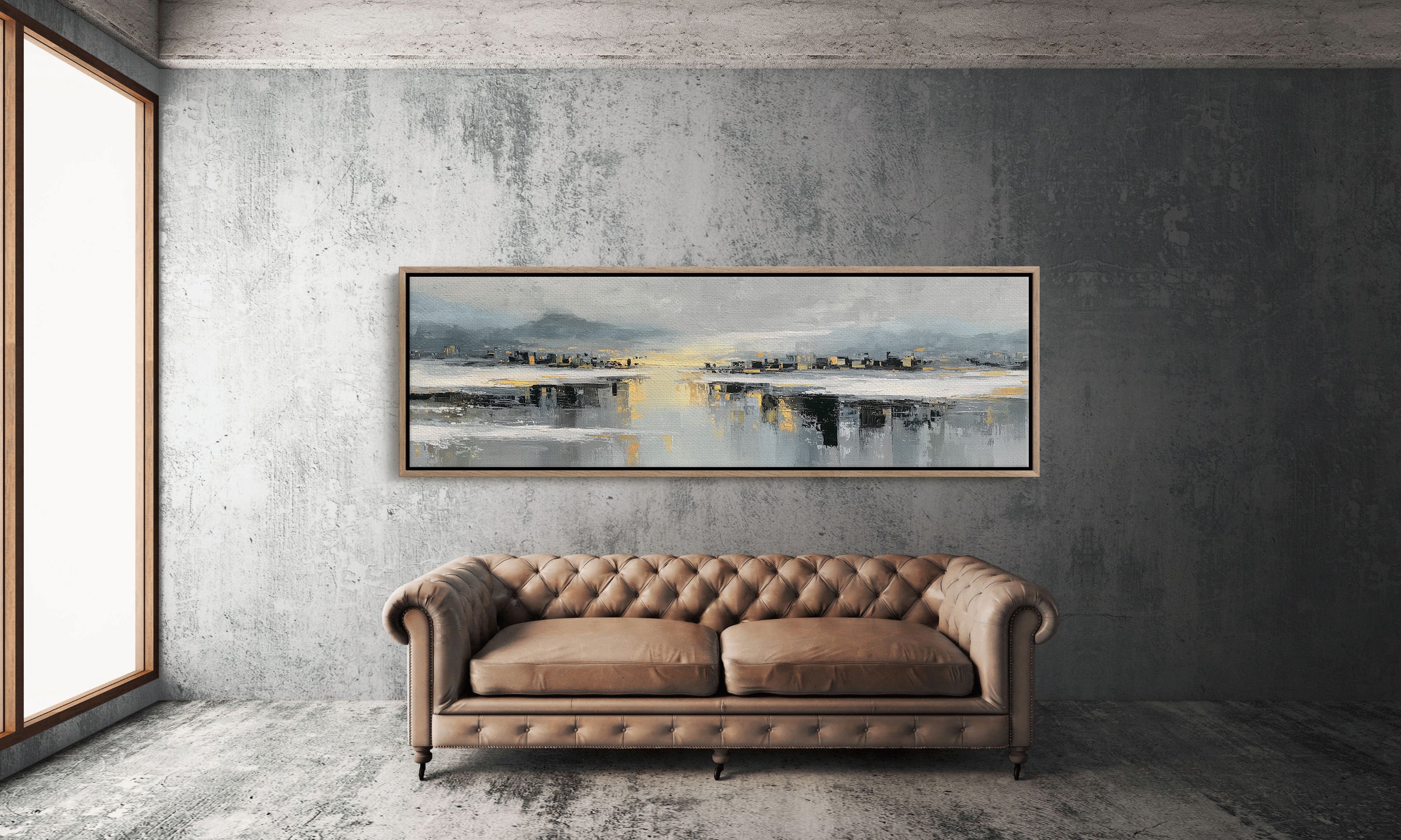 Golden Reflection Over Quiet City