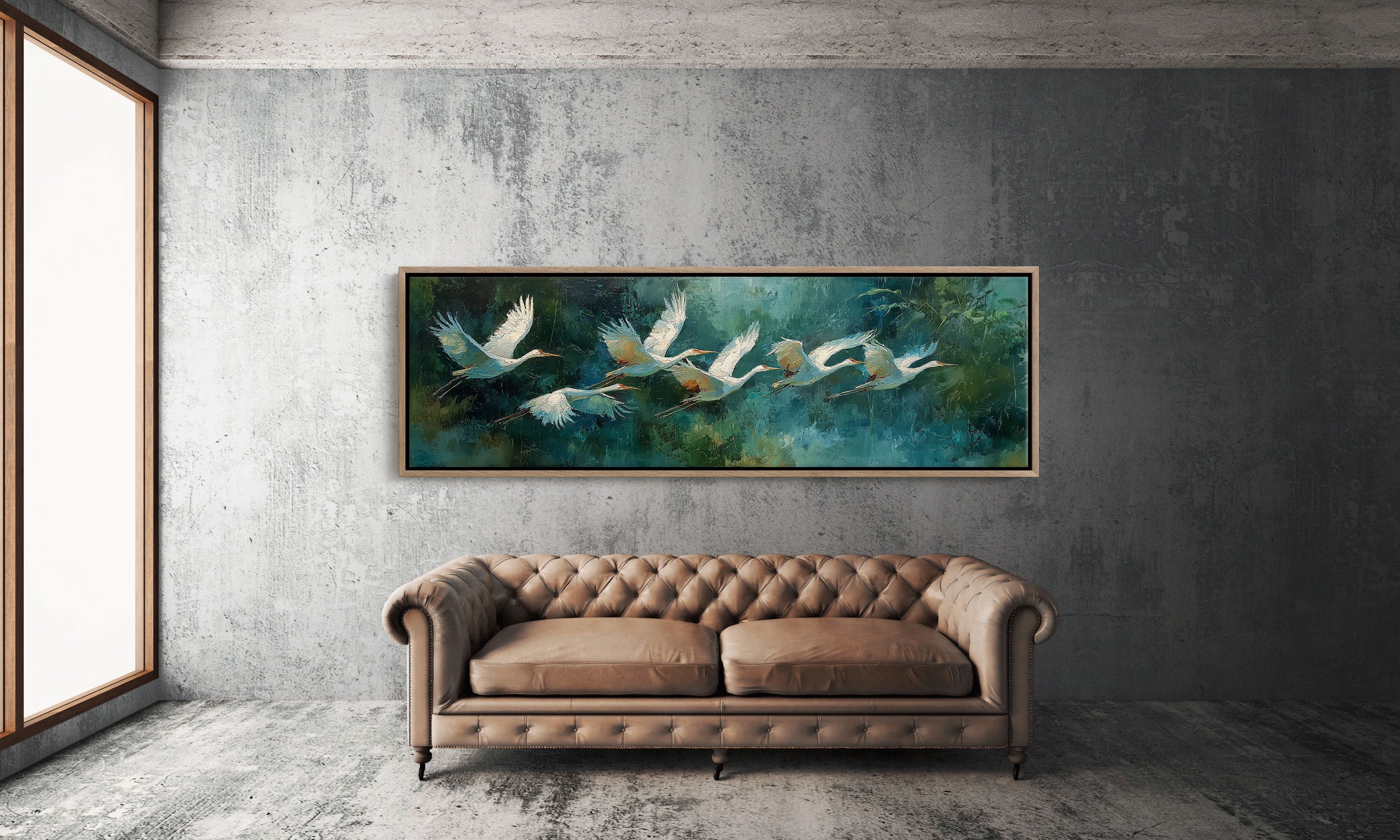 White Herons in Silent Flight