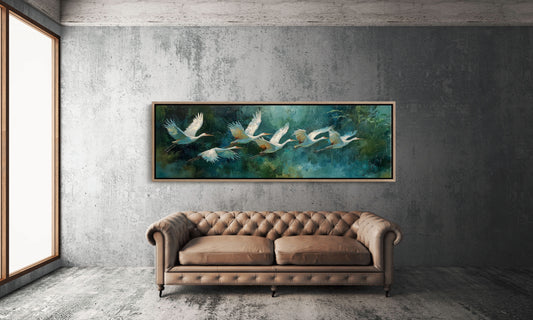 White Herons in Silent Flight