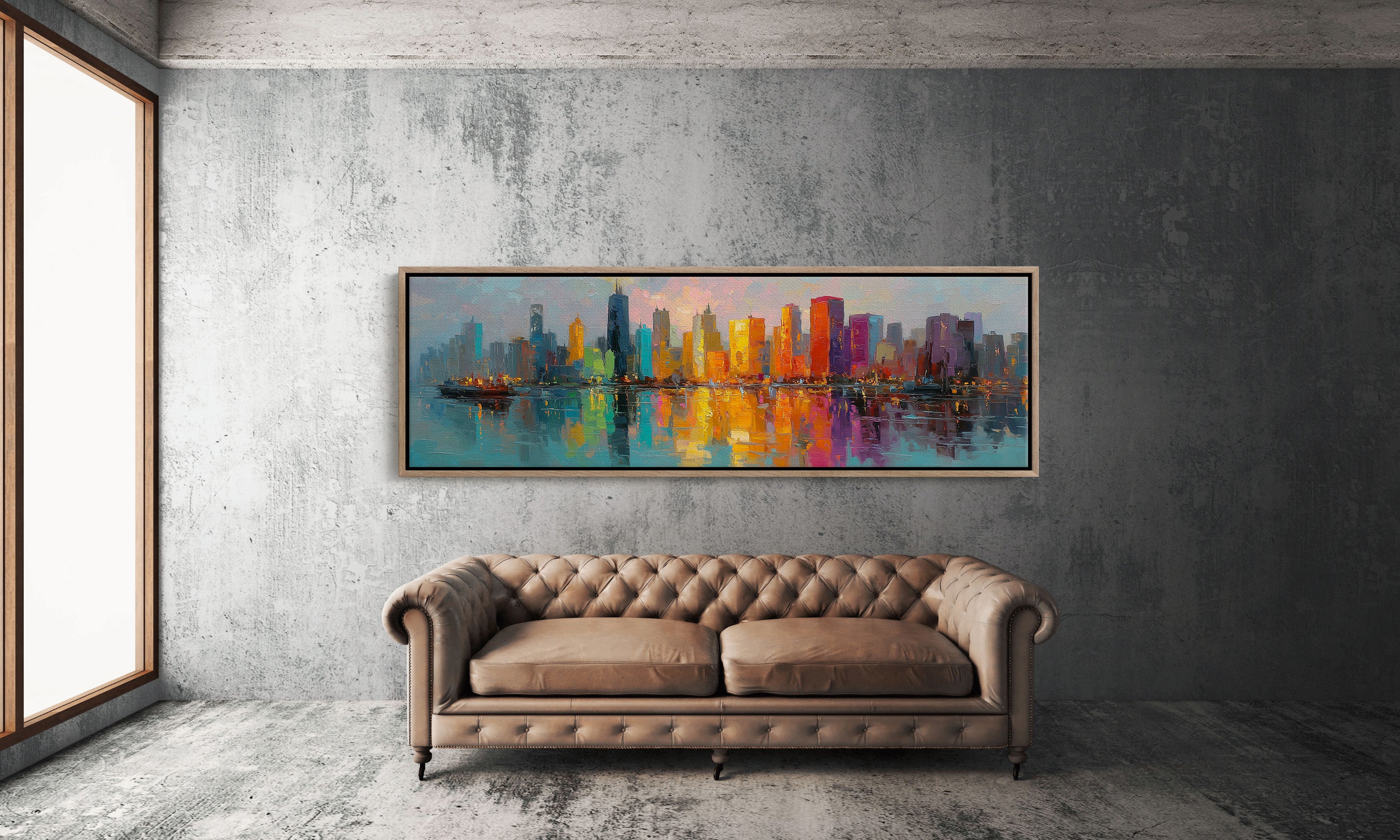 Neon City Reflections